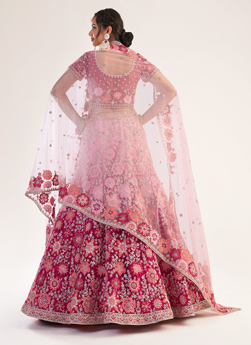 lehengas with zarkan and hand work