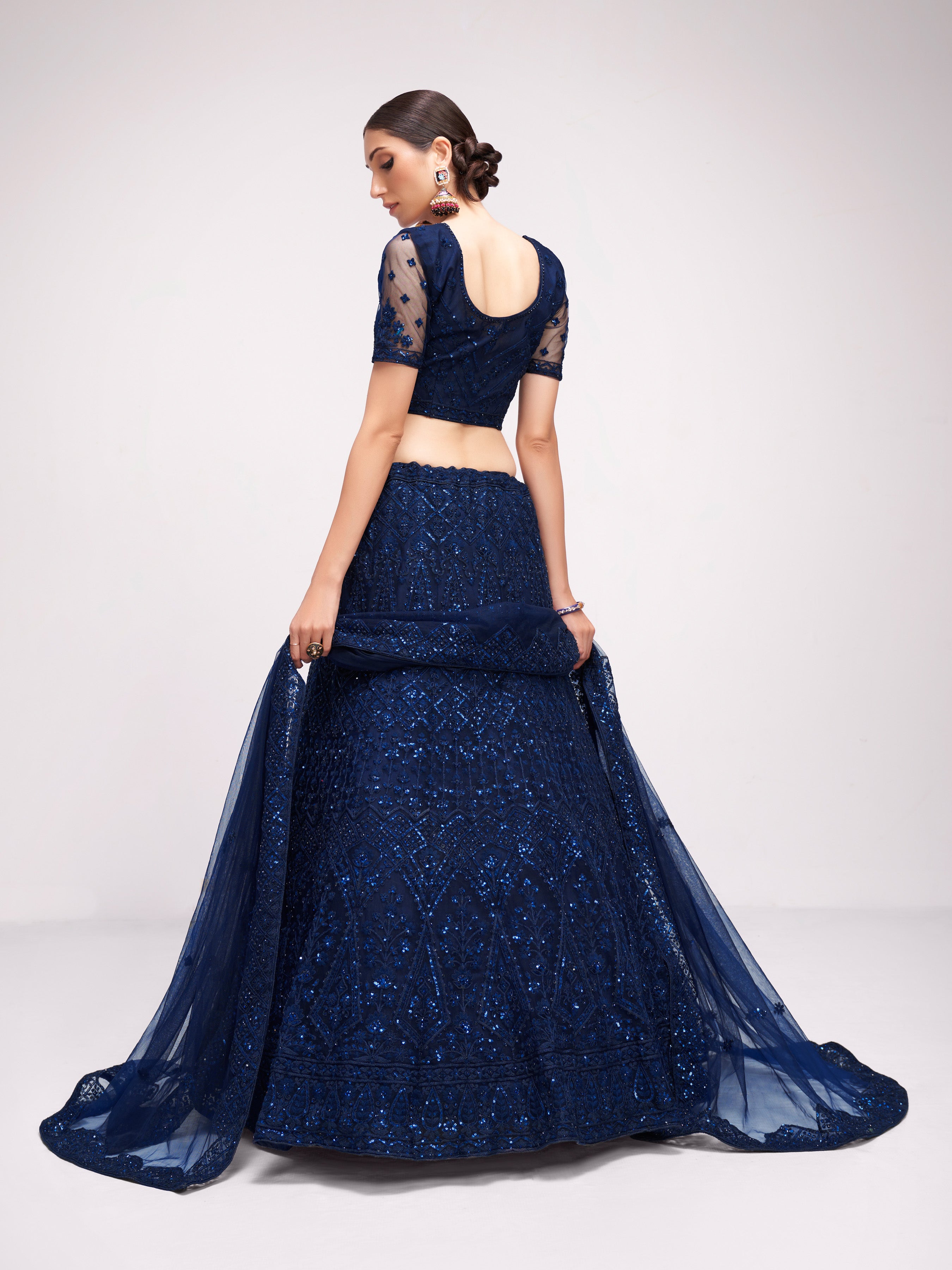 Heavy Embroidered Lehenga With Cancan 