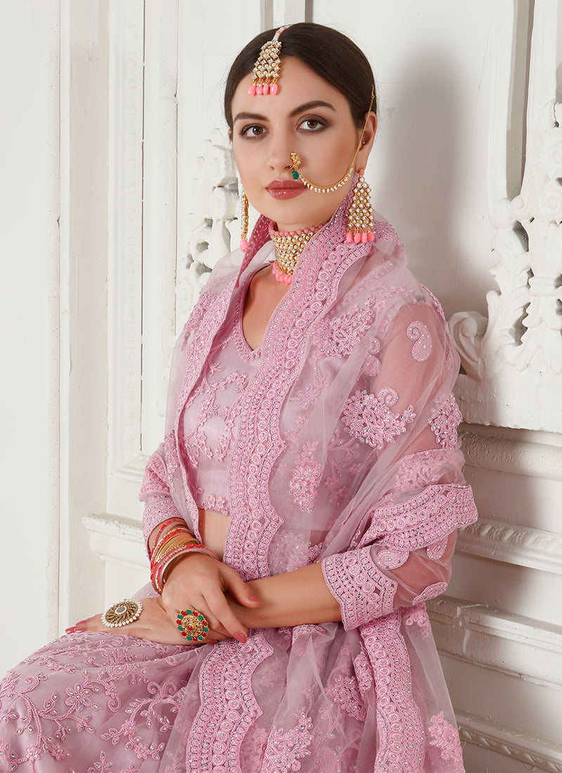 Pink Colour Designer Lehenga Choli 